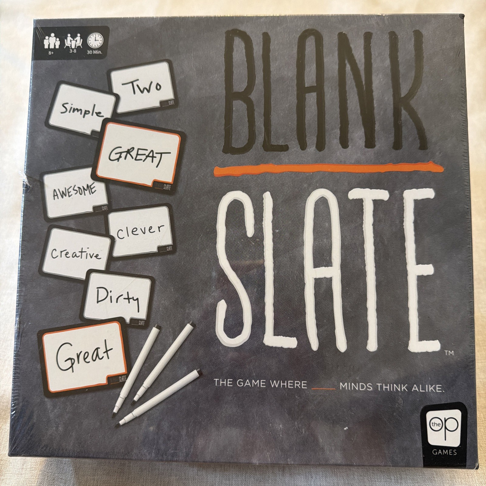 BLANK SLATE The Game Where Great Minds Think Alike Family Game The OP Games New