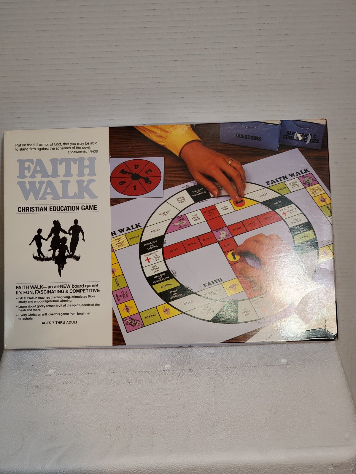 FAITH WALK RARE OUT OF PRINT SELFPUBLISHED CHRISTIAN EDUCATION GAME 1986 STEWART