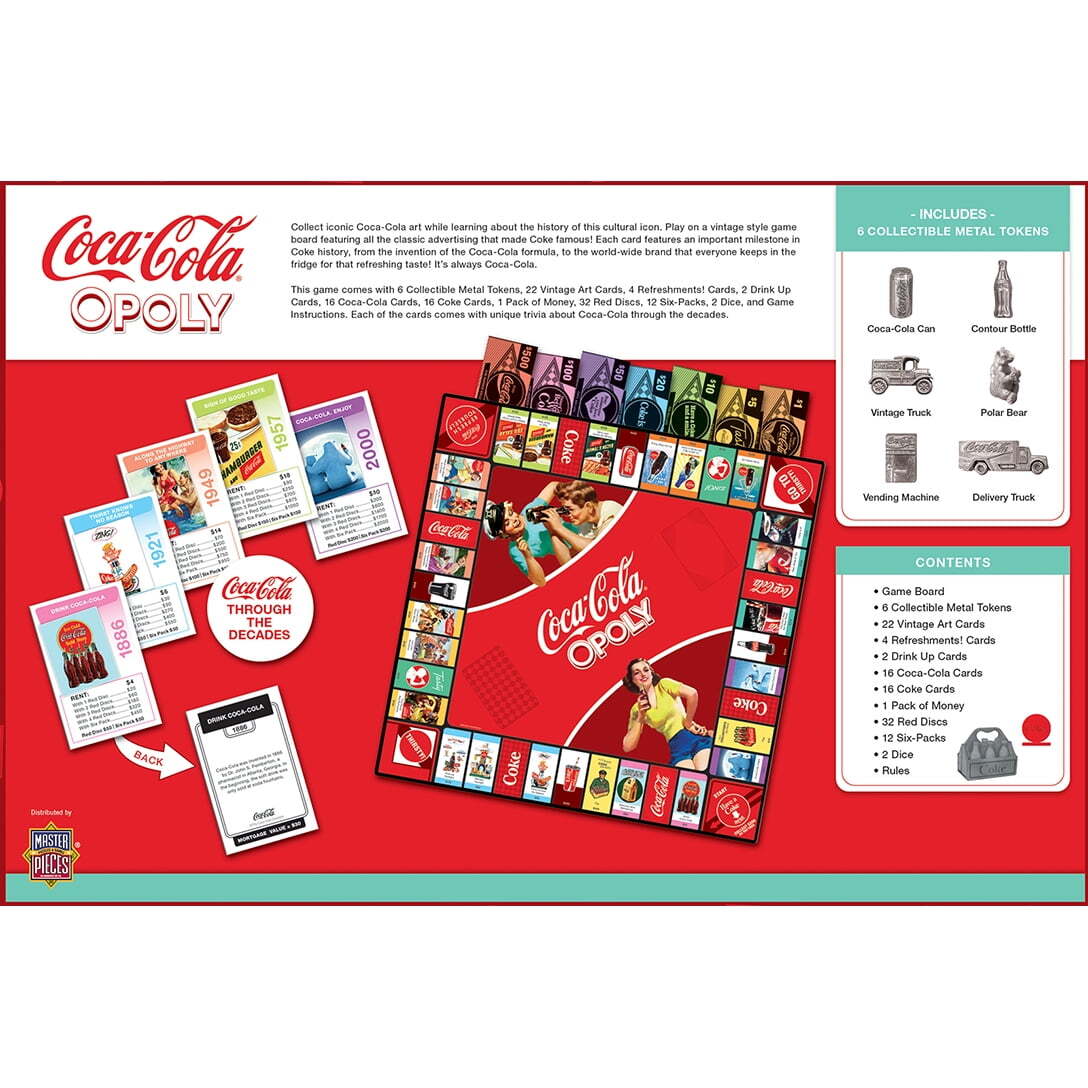Coca-Cola Opoly Board Game Collector’s Edition 6 Tokens NEW Sealed Free Ship !