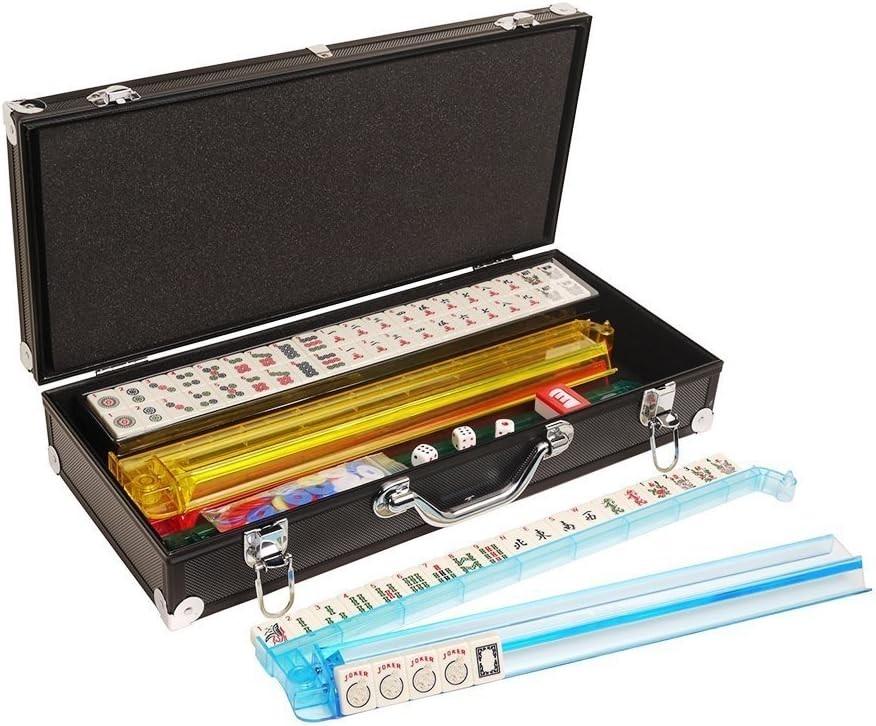 American Mahjong Set with 166 Engraved Ivory Tiles//-~