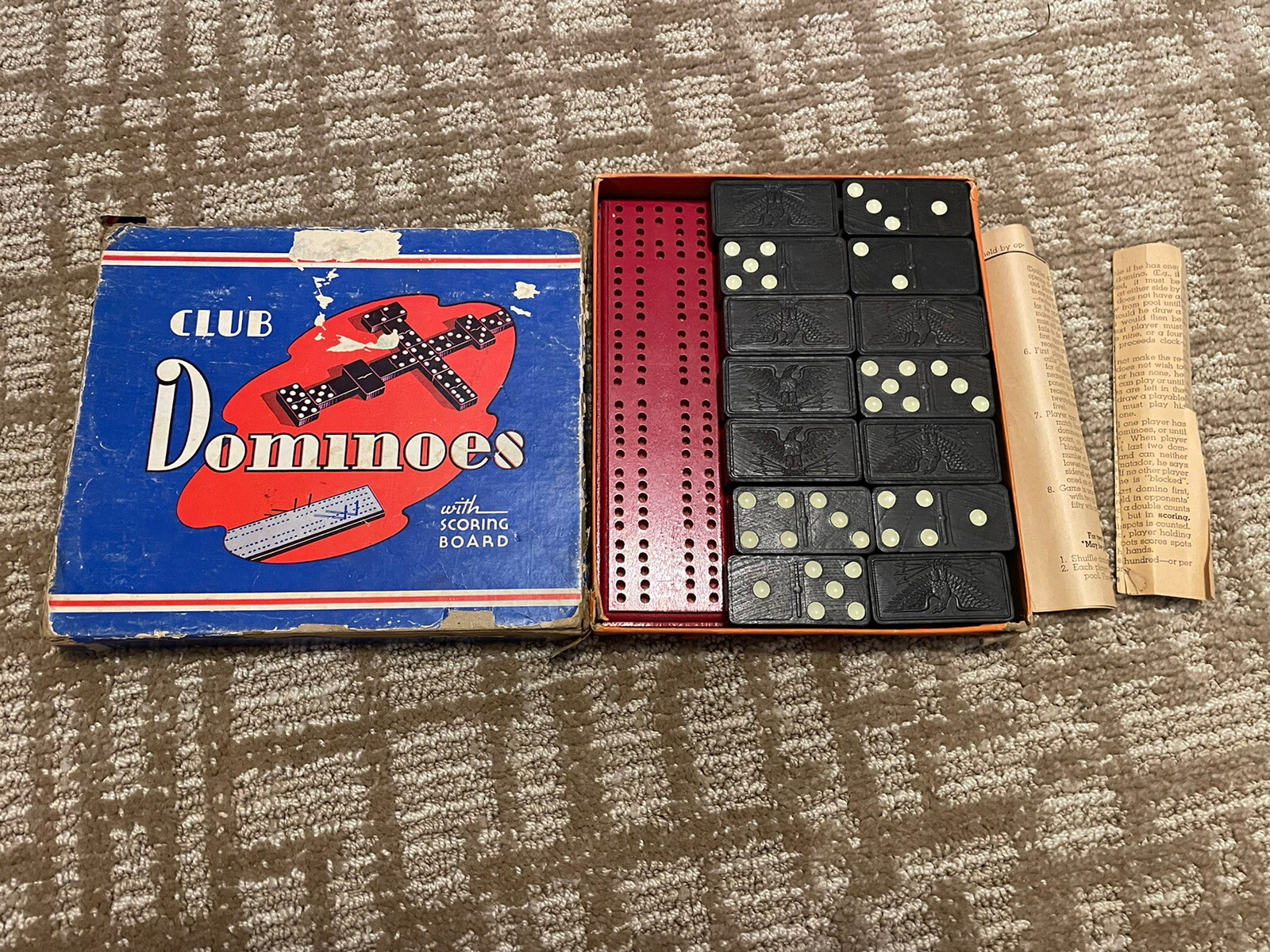 1940s Dominoes set Embossing #110 Single Eagle Complete