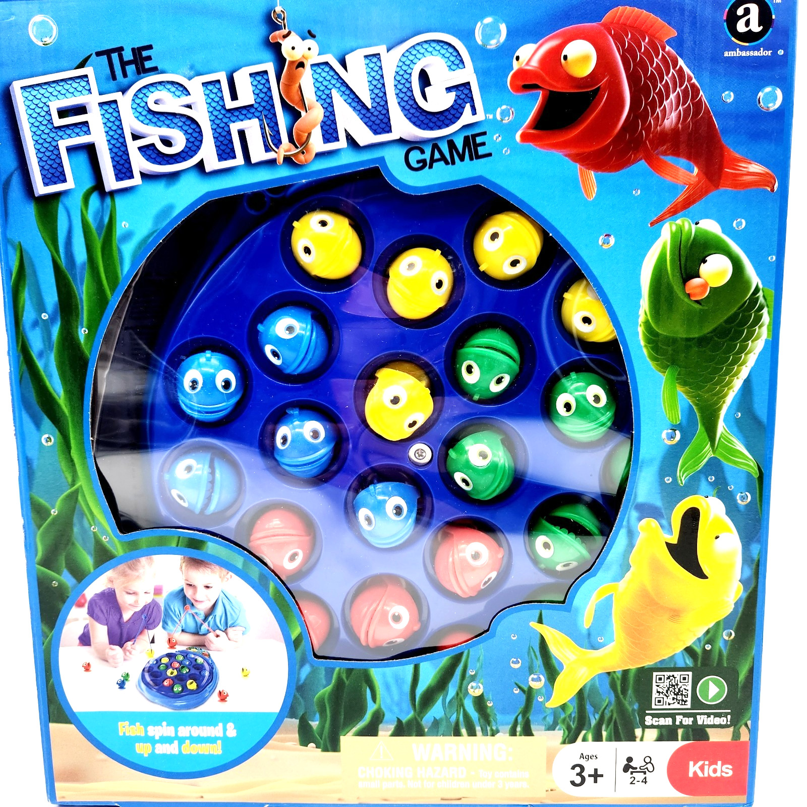 Classic Fishing Game for Kids – 2-4 Players Motorized Arcade Toy Ages 3+