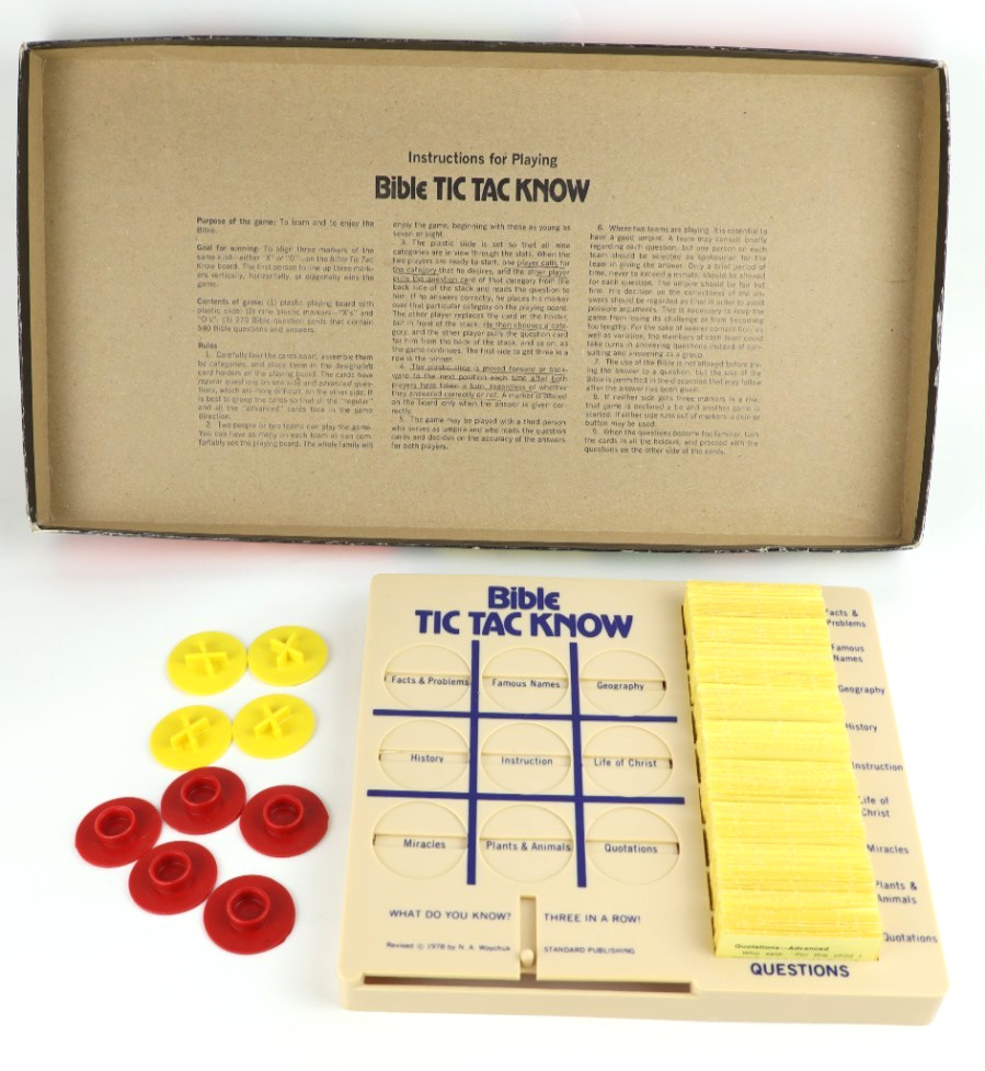 Vintage 1978 Tic Tac Know Bible Game