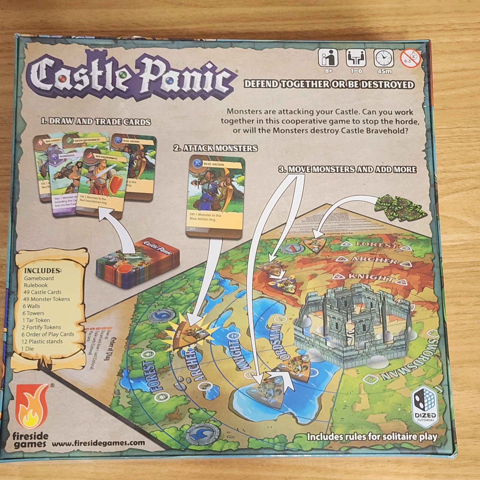 Castle Panic 2nd Edition 4th Printing 1-6 Players Cooperative Board Game Age 8+