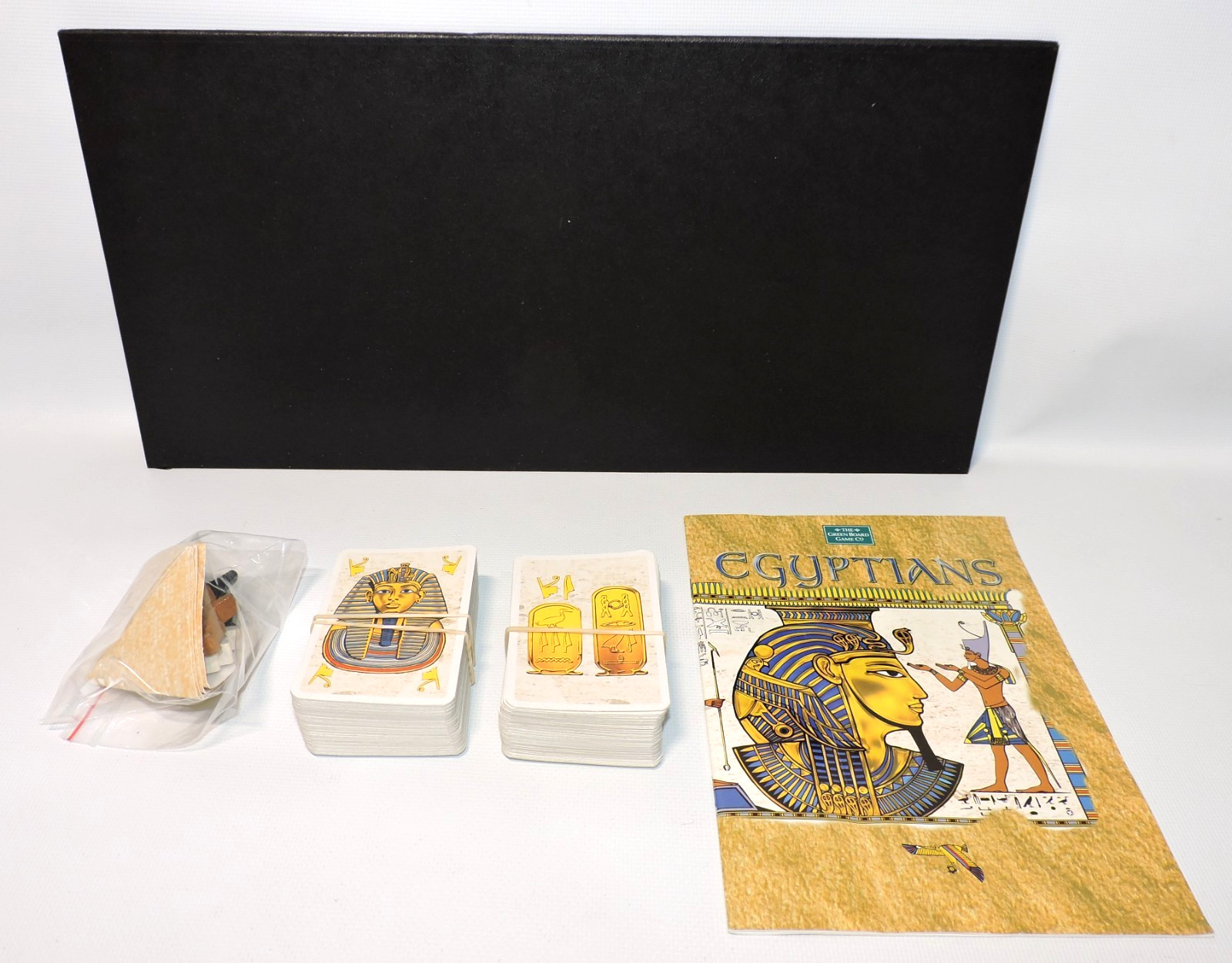 VTG Egyptian Board Game 100% COMPLETE Educational History Trivia, Green Board Co