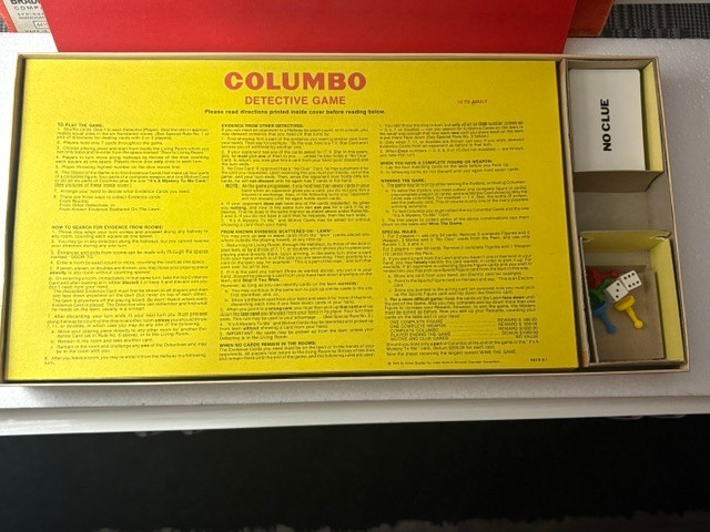 1973 VINTAGE BOARD GAME-Columbo- Milton Bradley Complete- RARE