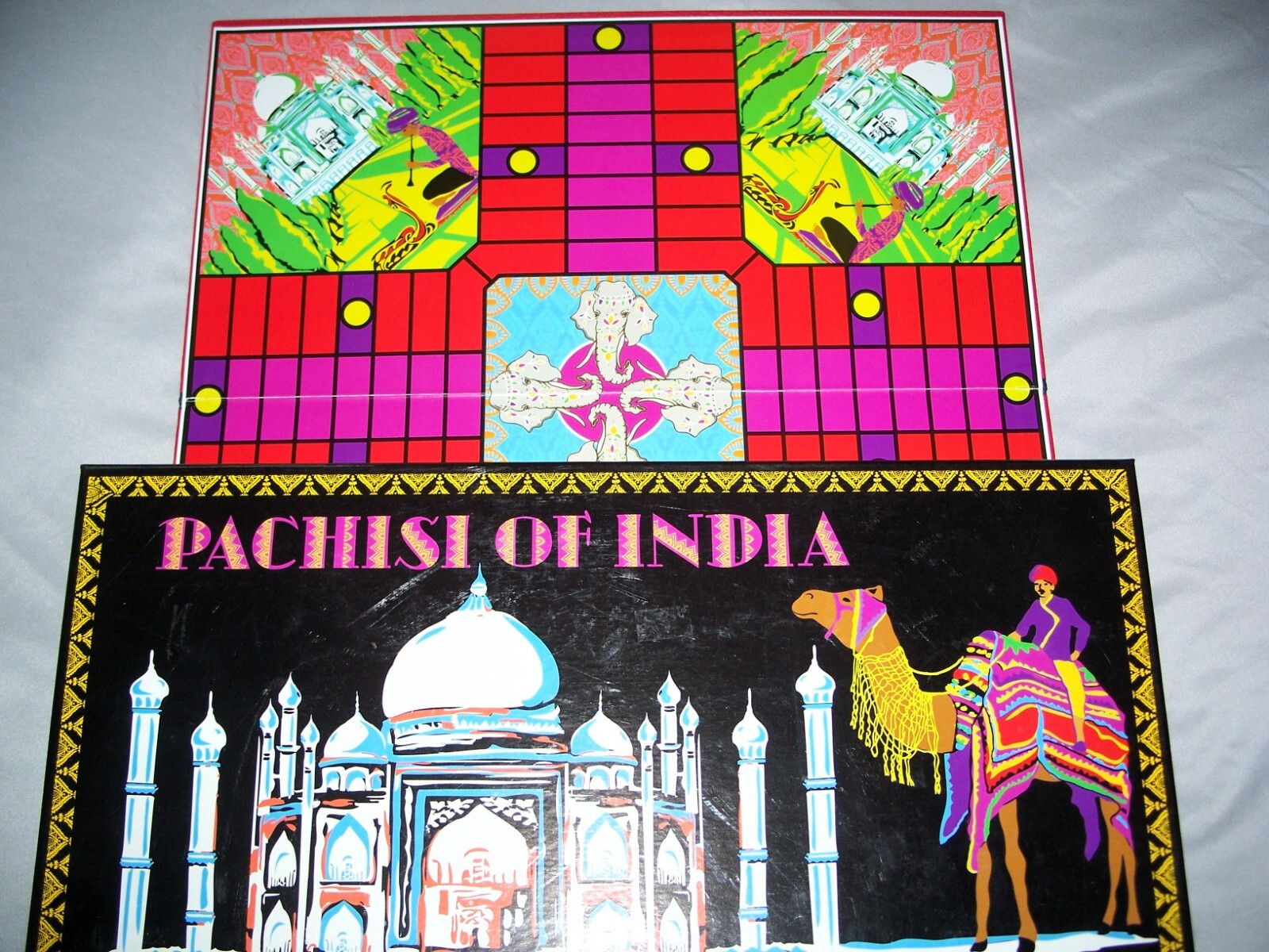 NEW Pachisi of India Board Game Colorful Box & Board Wood Markers