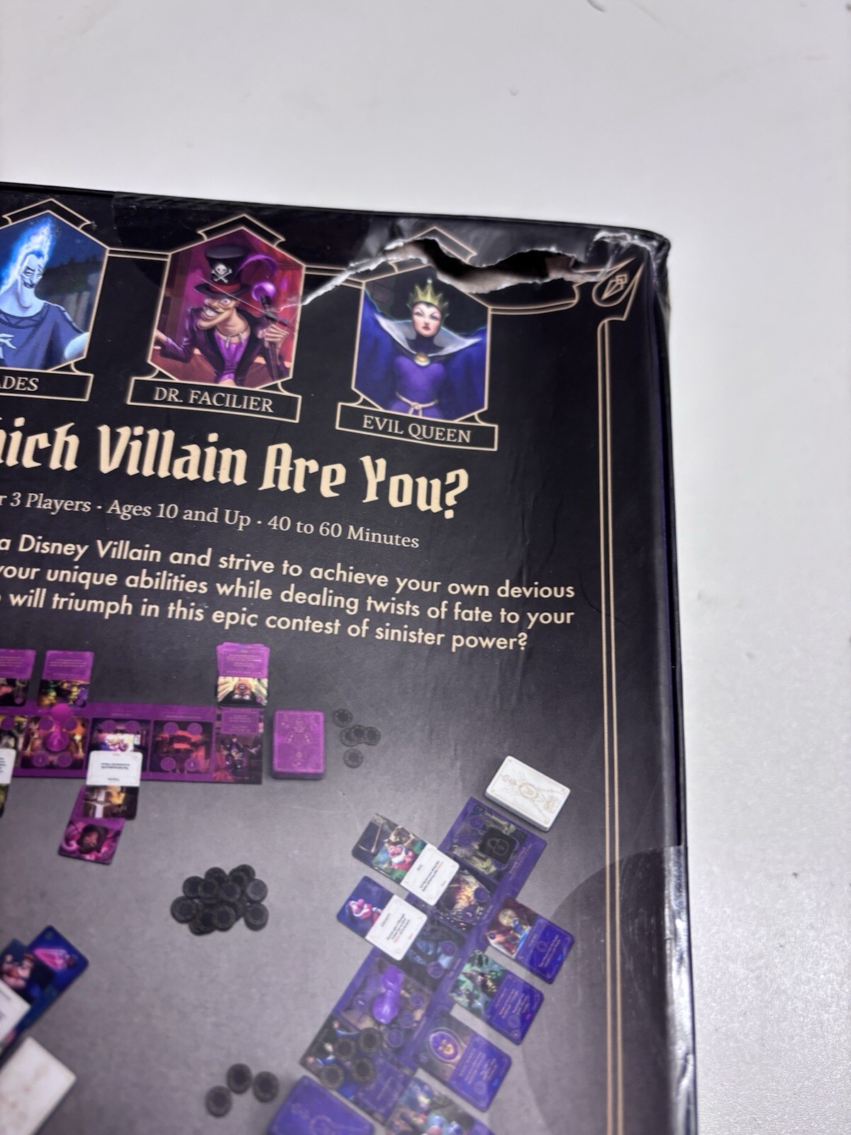 Disney VILLAINOUS Board Game w/2 Expansions (Wicked to the Core, Evil Prepared)