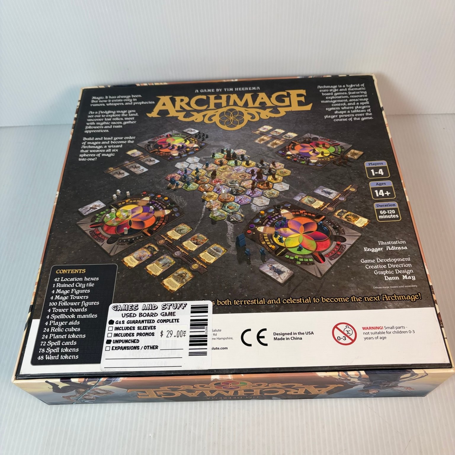 Archmage Starling Games Board Game 1-4 Players Ages 14+ Fantasy Strategy