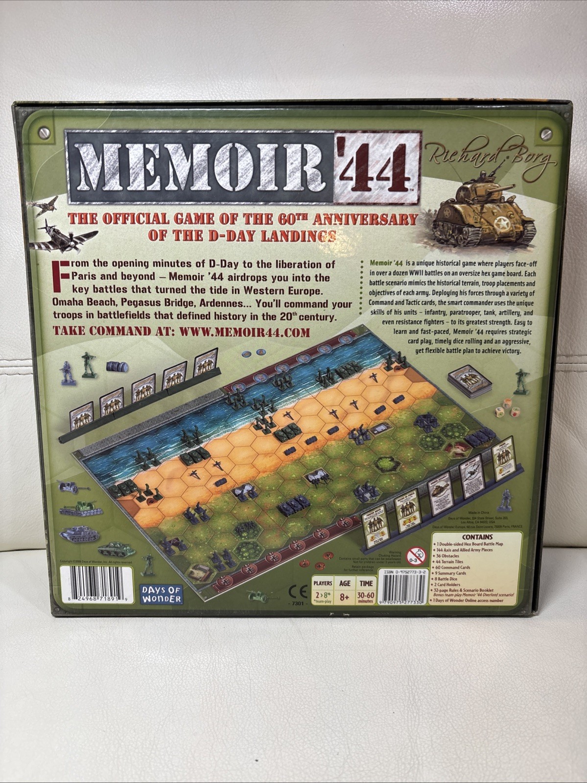 Days of Wonder Memoir ’44 Board Game – Richard Borg Preowned, Good Condition