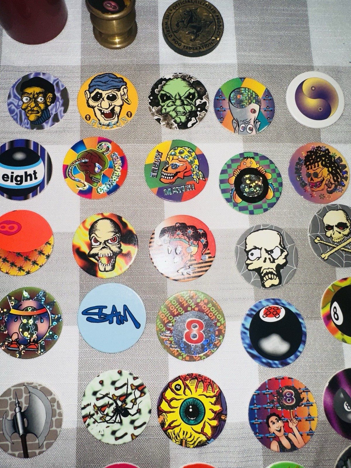 Vintage 1990s POGS Slammer & Slammers Milk Caps Huge Lot 90s Kids Toy