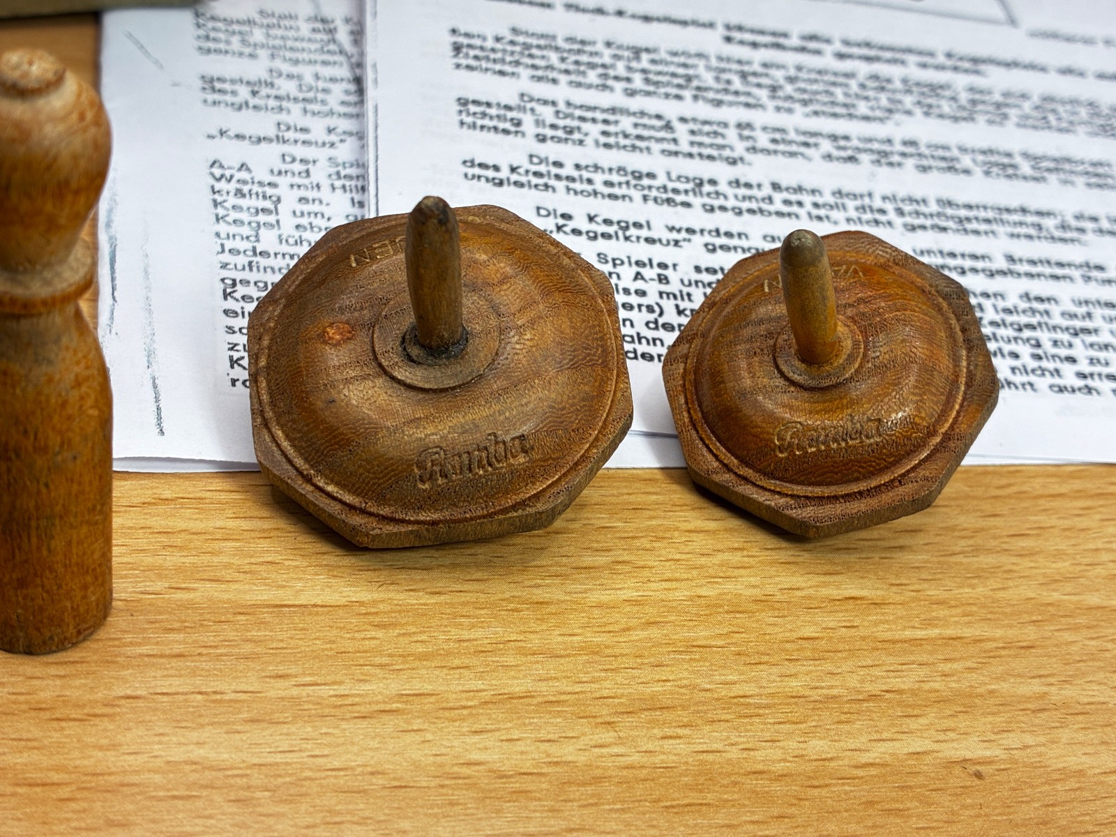 Accessories Romba bowling game for table bowling game Vauen with instructions, antique from 1913