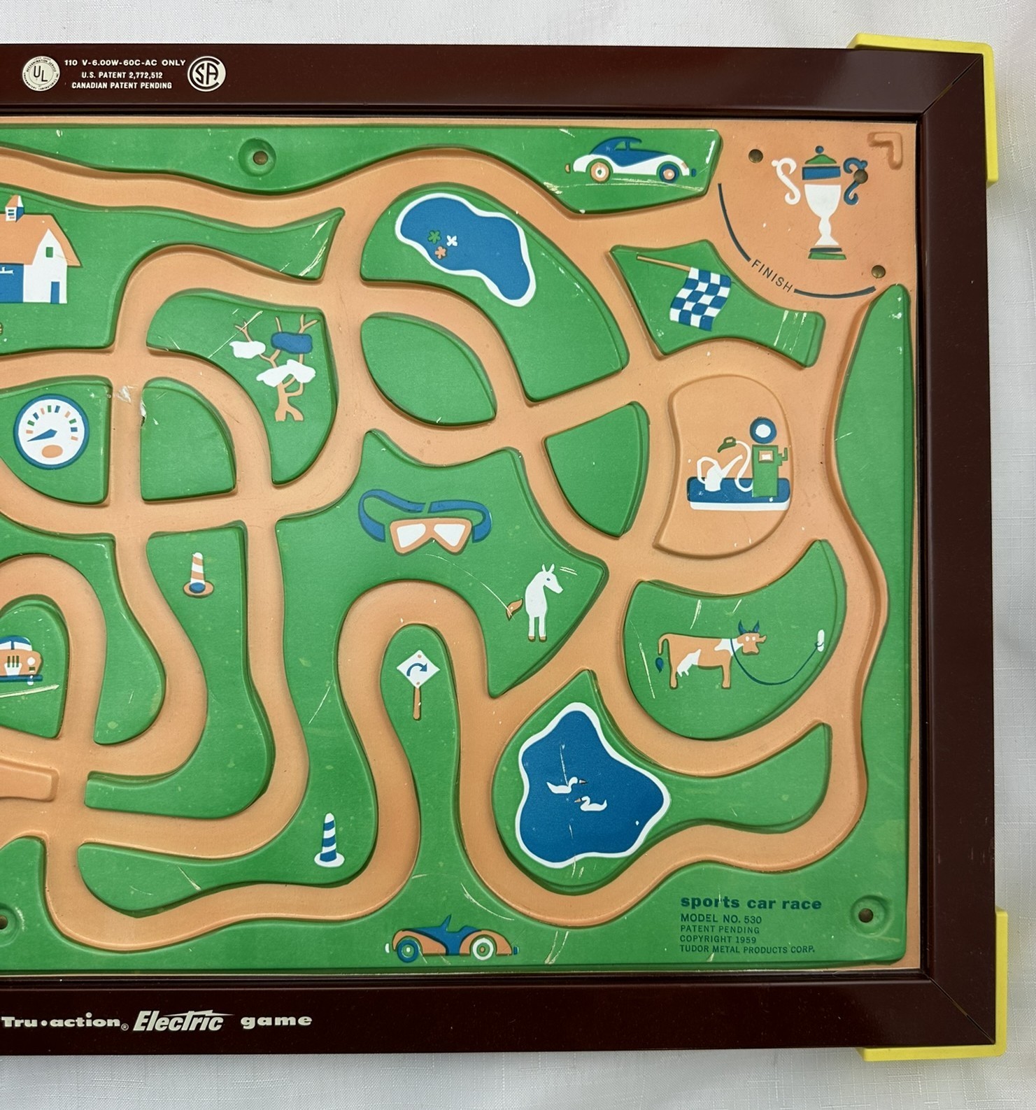 1959 Tudor Electric Sports Car Race Game Working in Good Condition FREE SHIPPING