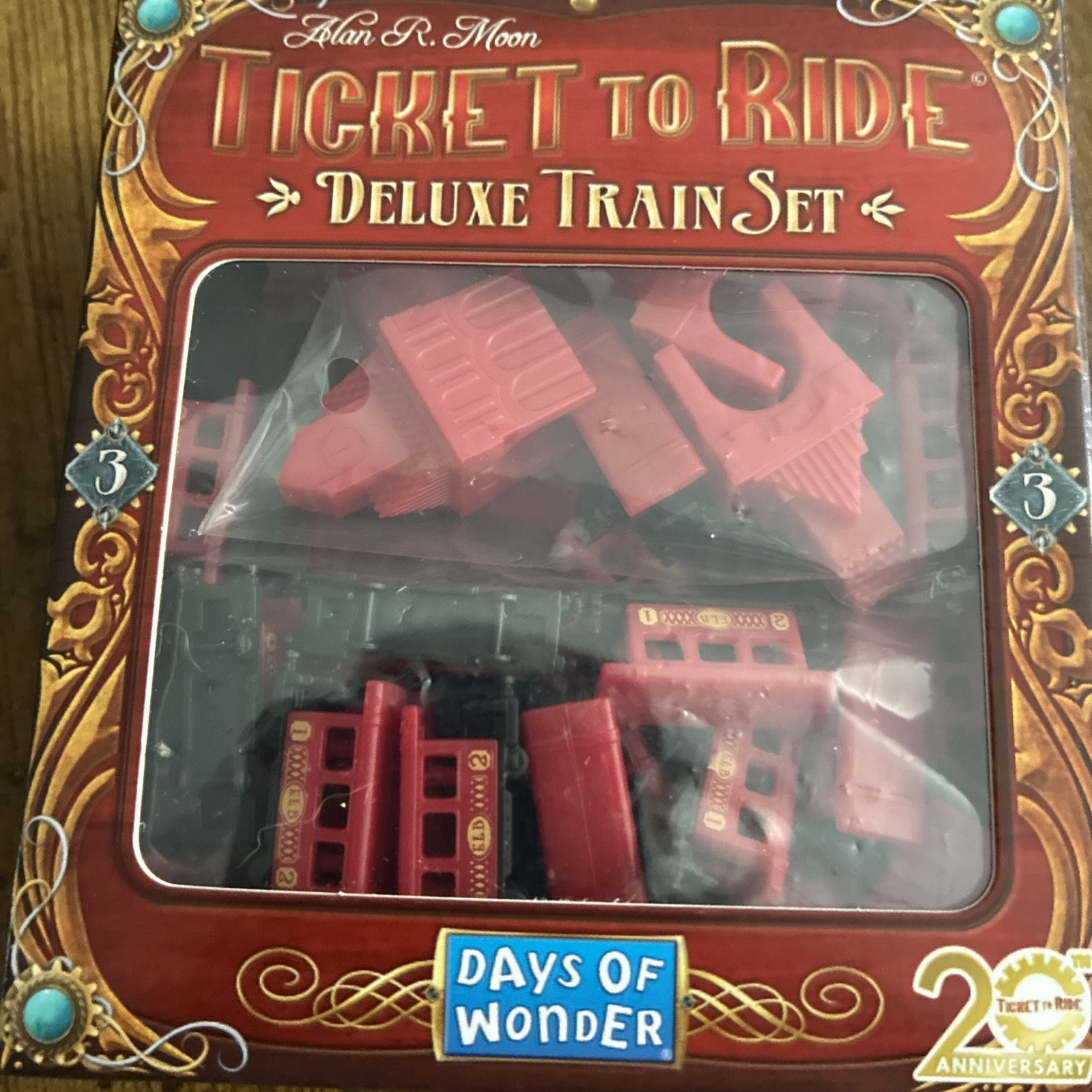 New Sealed Ticket to Ride Red 20th Anniversary Deluxe Train Set