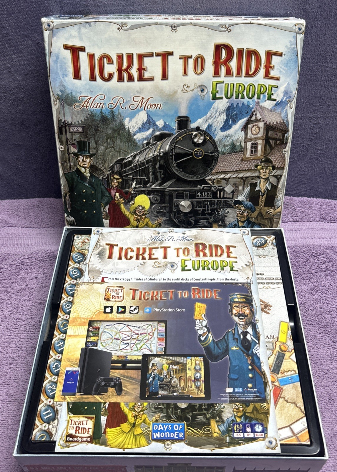 Ticket to Ride Europe Board Game | Alan R. Moon Days of Wonder | NEW Open Box
