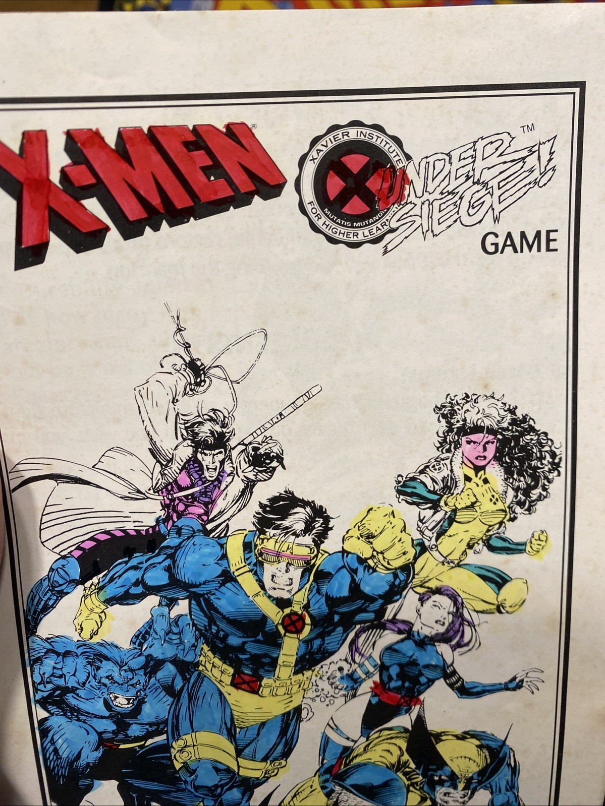 Vintage 1994 X-Men Under Siege Board Game COMPLETE Pressman Marvel w/ 18 Figures