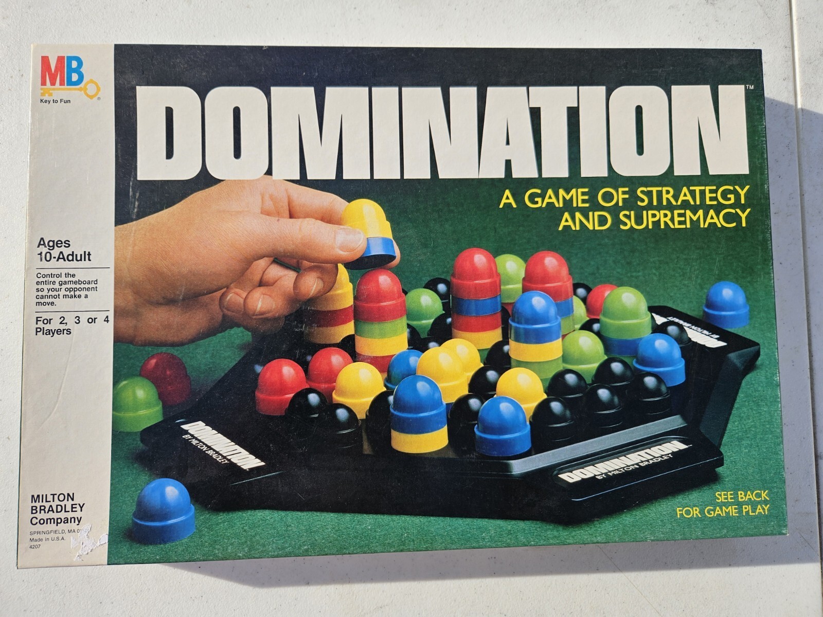 Domination board game USED complete Milton Bradley pristine 1982