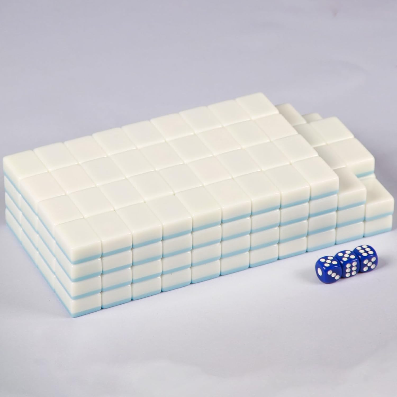 Blue Blank Mahjong Tile 1.2-Inch Mahjong Tile 166 Blank Mahjong Tile Set