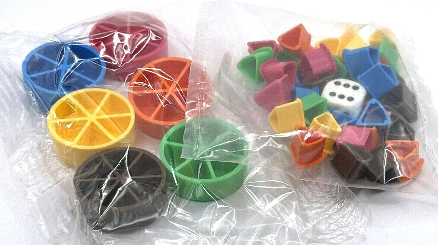 Trivial Pursuit Player and Pie Slices New Pieces Sealed Hasbro 20th Anniversary