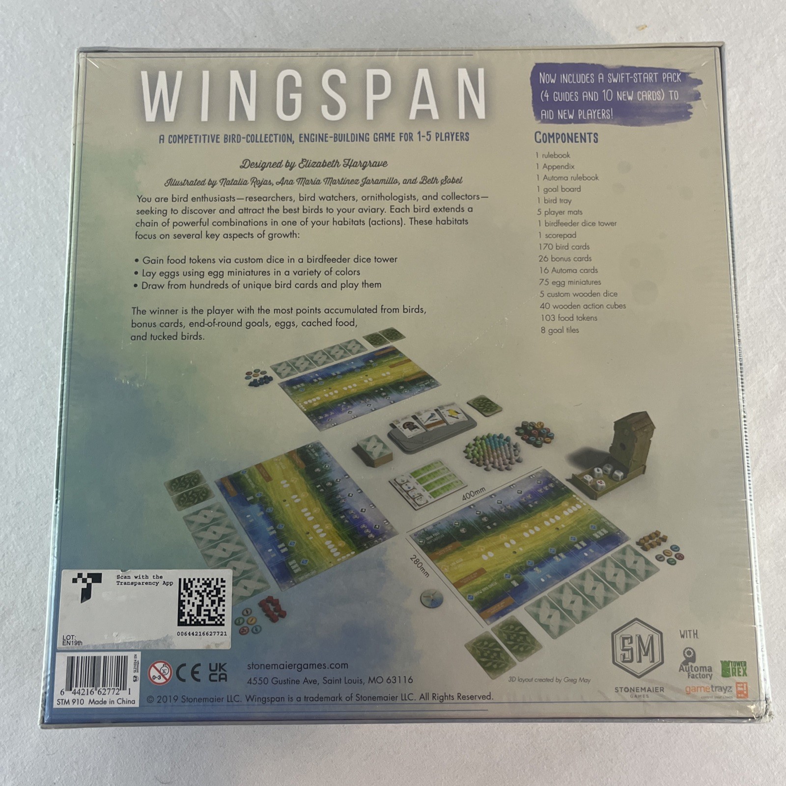 Wingspan 2nd Edition Stonemaier Games Board Game – New Sealed