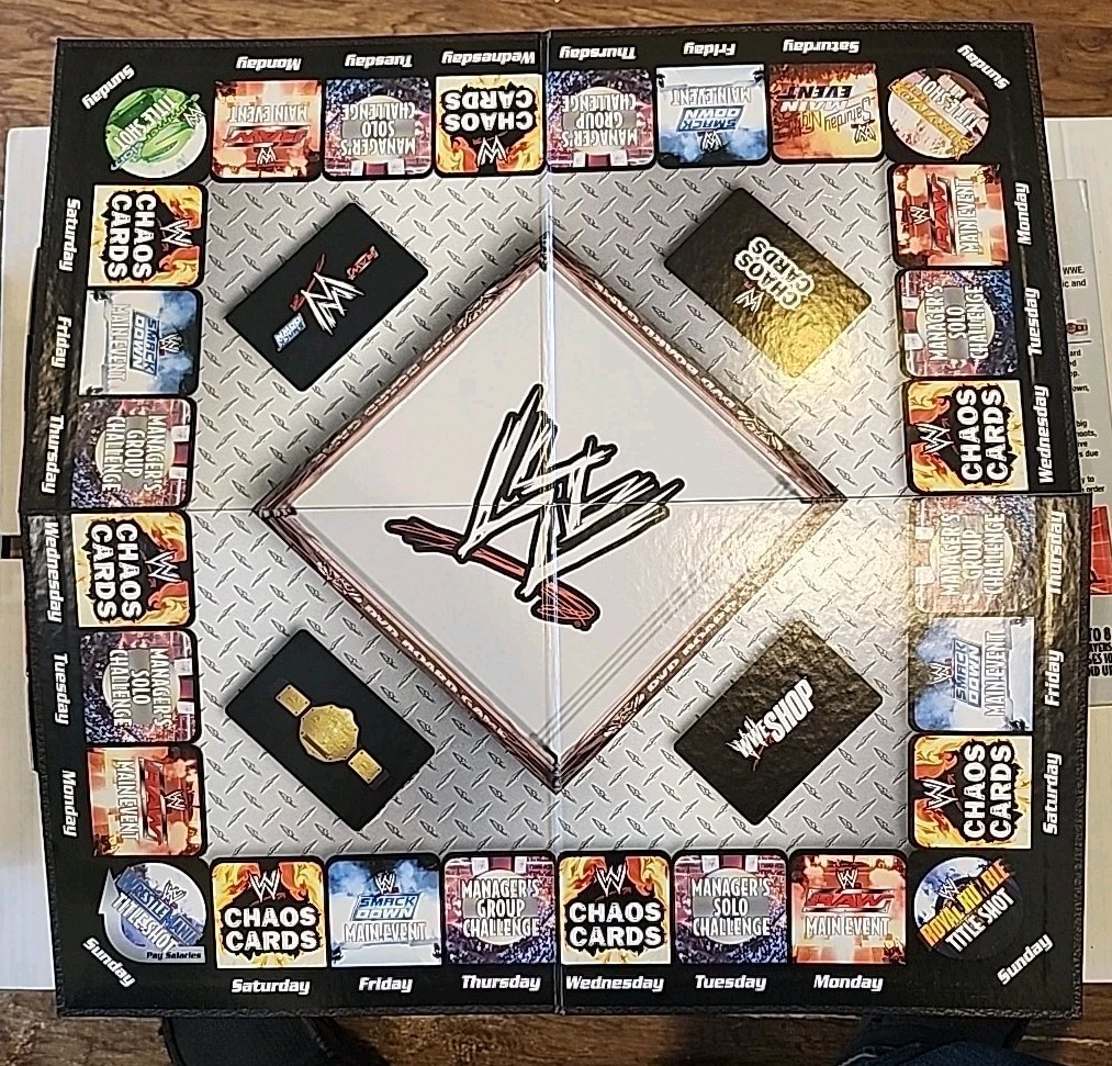 WWE DVD Board Game Specialty Board Games 2nd Ed Complete Exc Raw Smackdown 2006