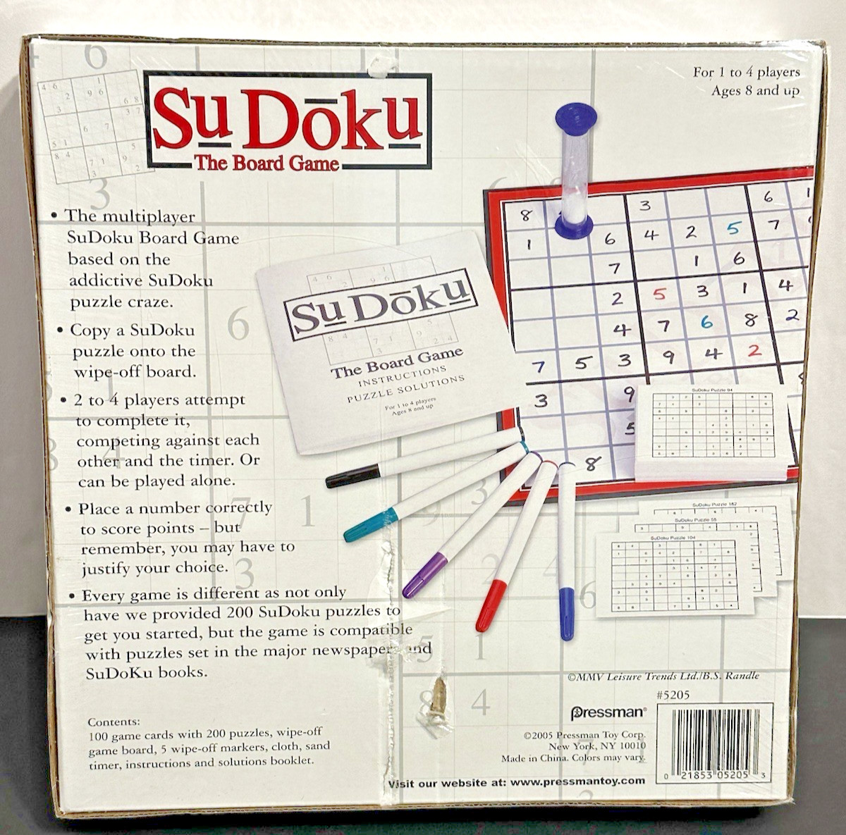 Su Doku The Board Game-The Original 1 To 4 Player Version New/Sealed