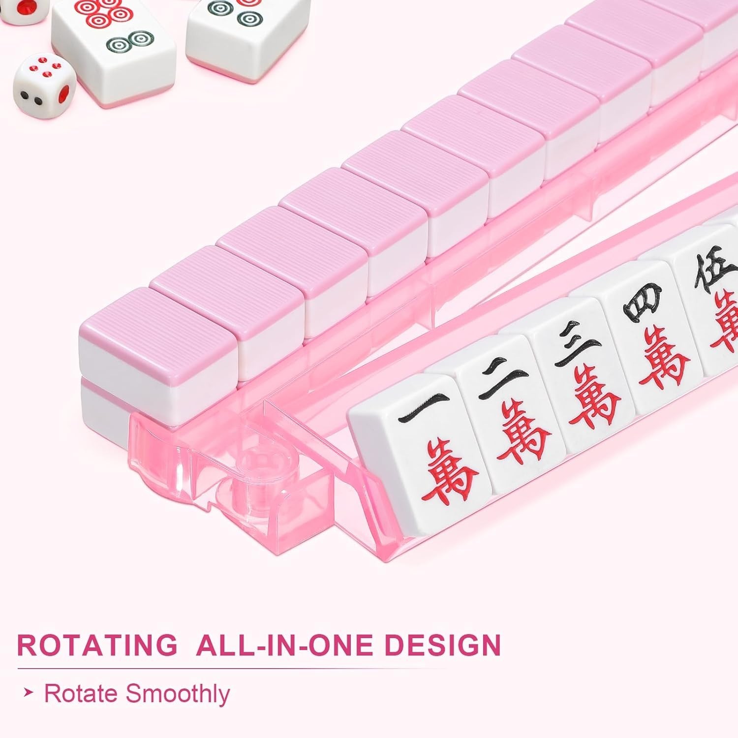 Mahjong Racks with Pushers 4PCS Set Majiang Tile Holder Acrylic Mahjong Racks…