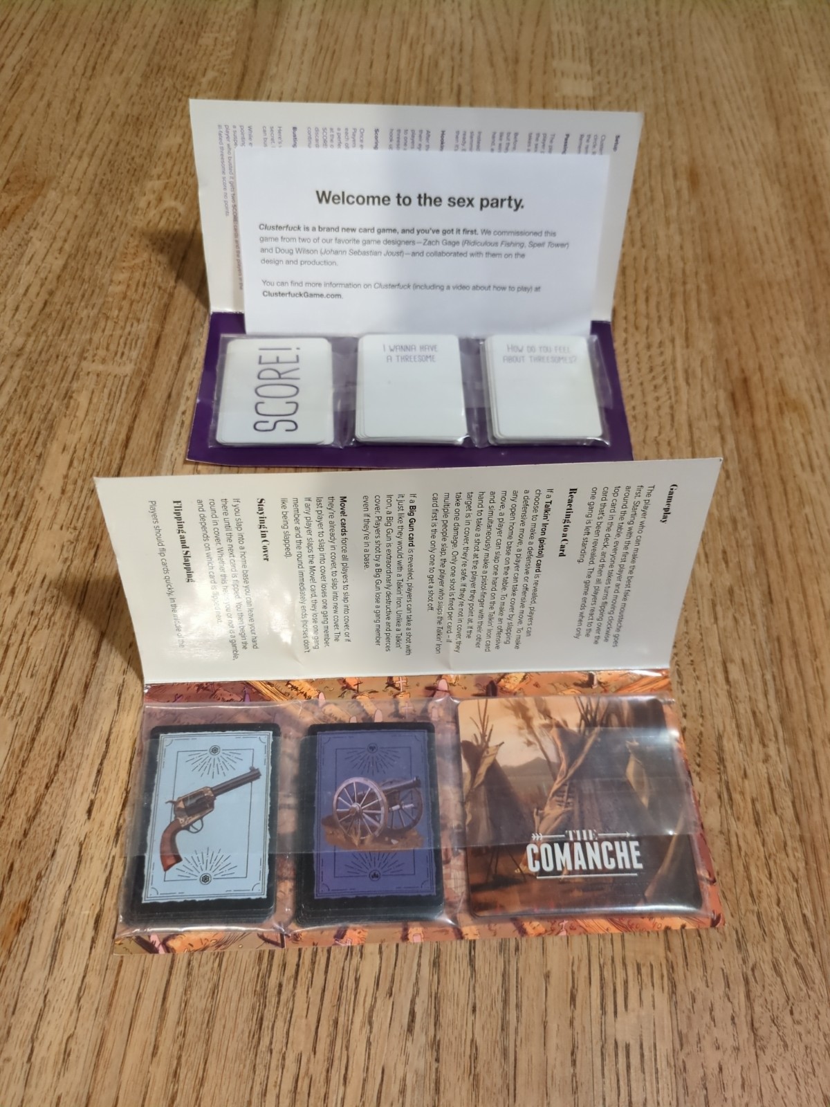 Clusterfuck! And Slap.45 Mini Games Sealed New Rare Cards Against Humanity Promo