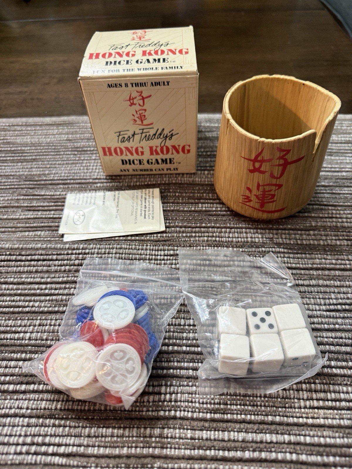 Jax Dice Game Fast Freddy’s Hong Kong 1983 in Original Box Instructions Vintage