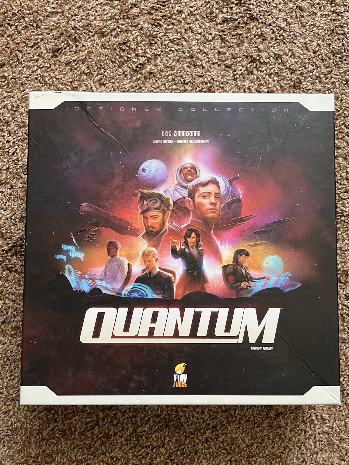 Quantum Board Game by FunForge Revised 2015 Designer Collection Incomplete Read