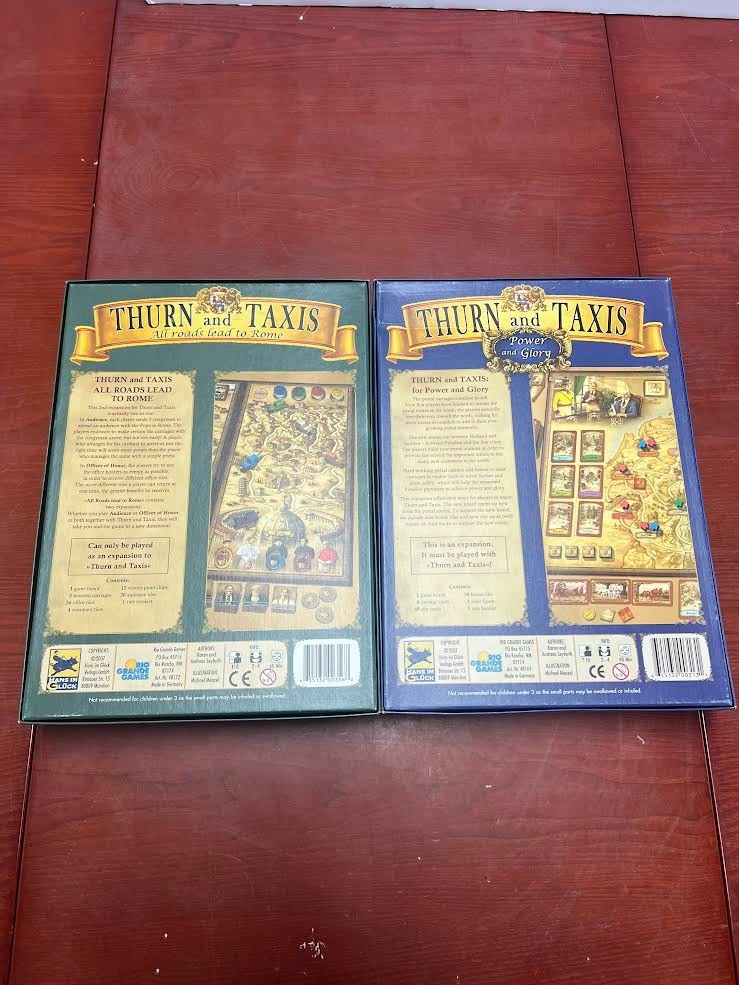 Power and Glory + All Roads Lead to Rome Thurn and Taxis Expansions Rio Grande