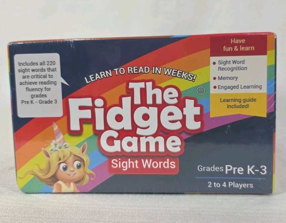 The Fidget Game Sight Words Educational Game Pre-K to 3 Learn to Read Reading