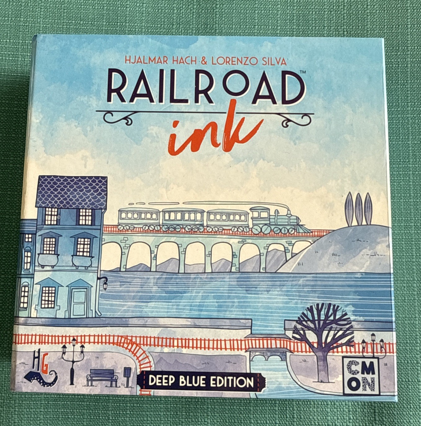 Railroad Ink Deep Blue Edition Board Puzzle Game by Hach & Silva Complete Read