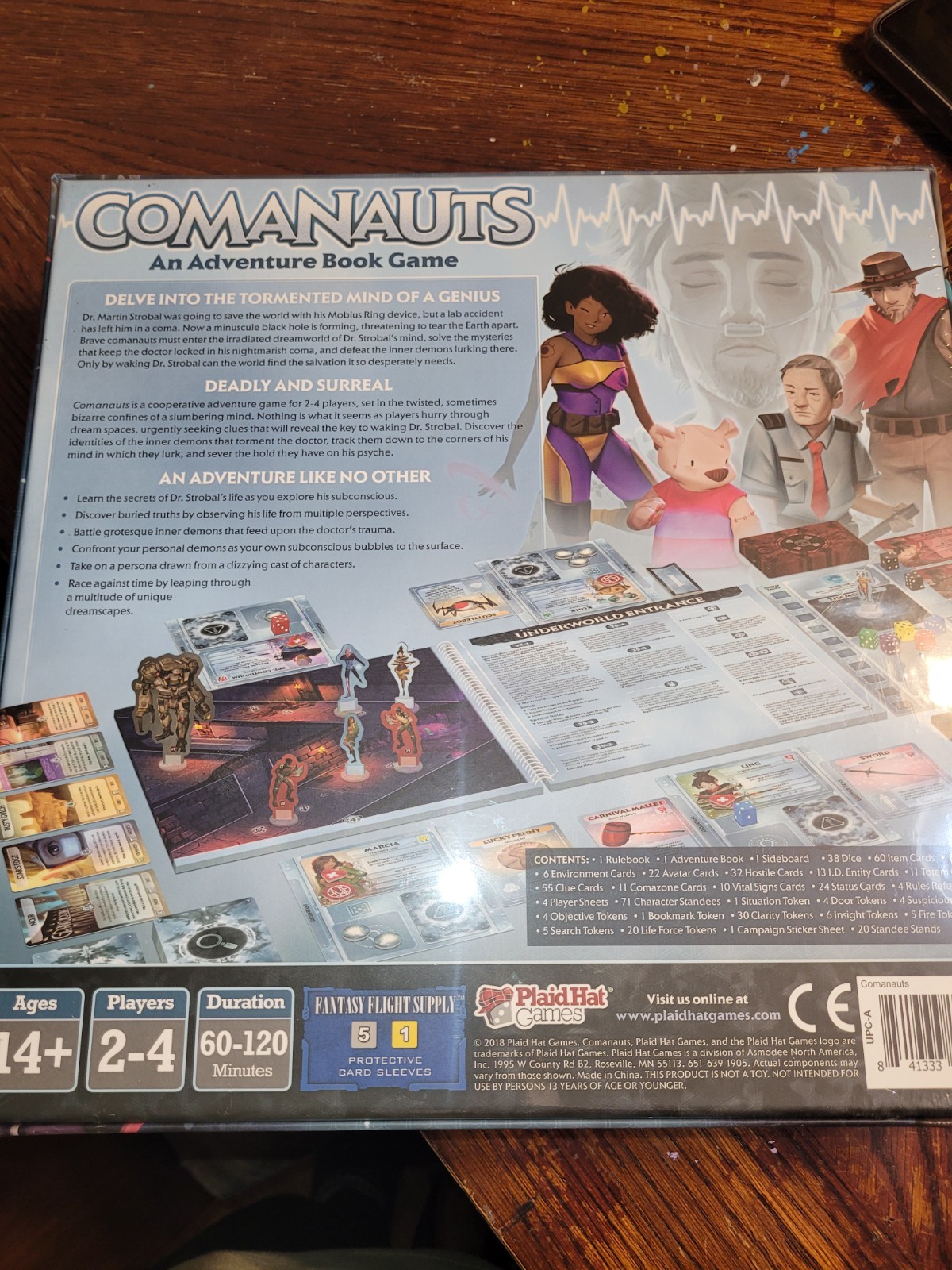 Comanauts Adventure Board Game Fantasy Flight Plaid Hat Games Sealed Free S/H
