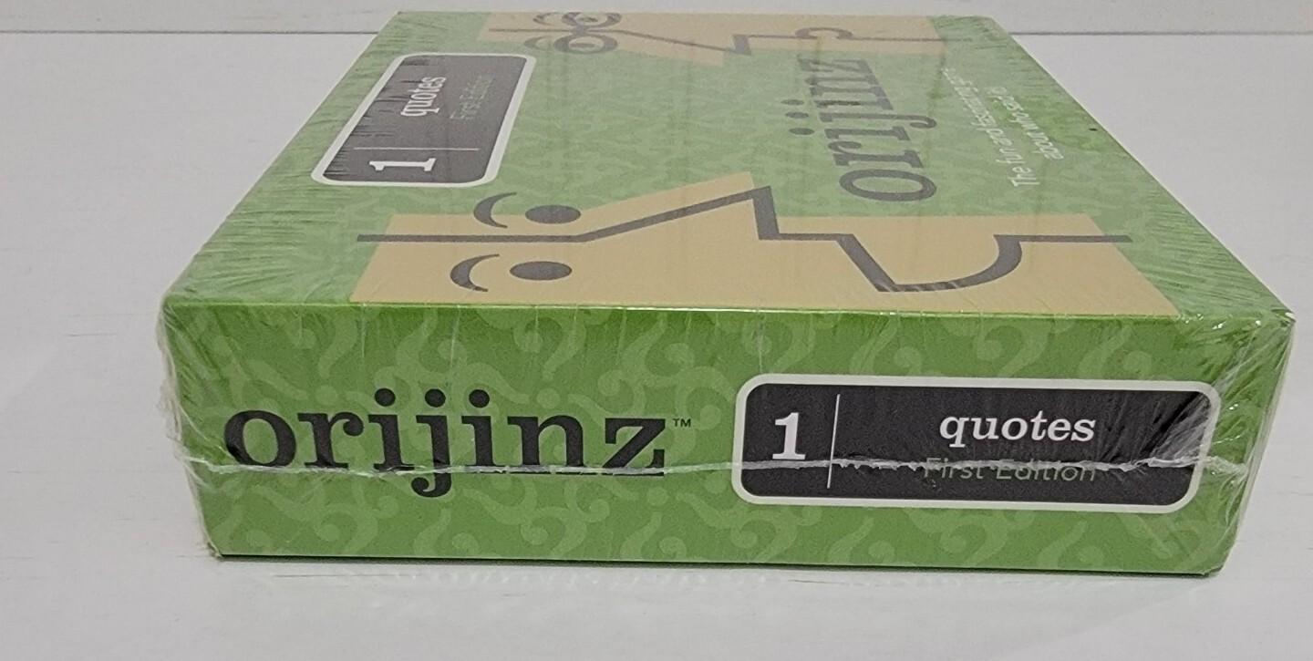 New Sealed Orijinz Quotes Game First Edition 16 Years and Up 2 Or More Players