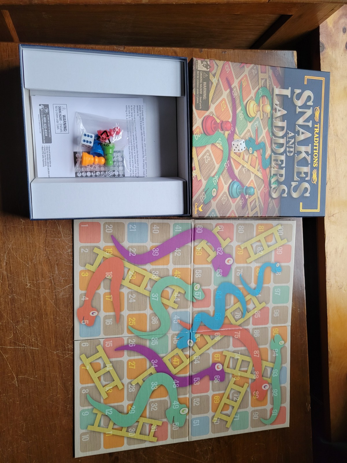 Snakes & Ladders 13.5”x13.5” Board Game