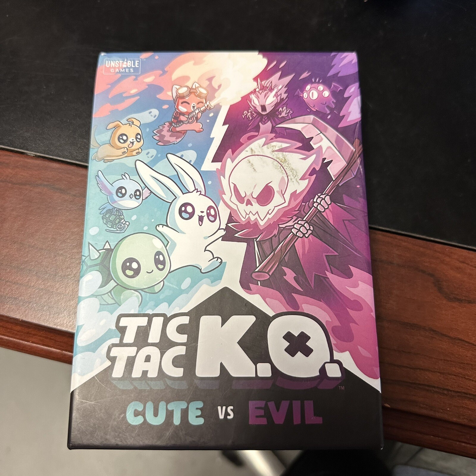 Tic Tac KO Cute vs Evil Card Game NEW 8+ K.O. 2-4 Players Unstable Games
