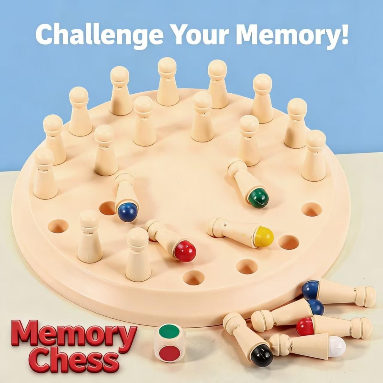 Gowinbaby Memory Chess Matching Game: Family Board Games for Kids and Adults, Mo