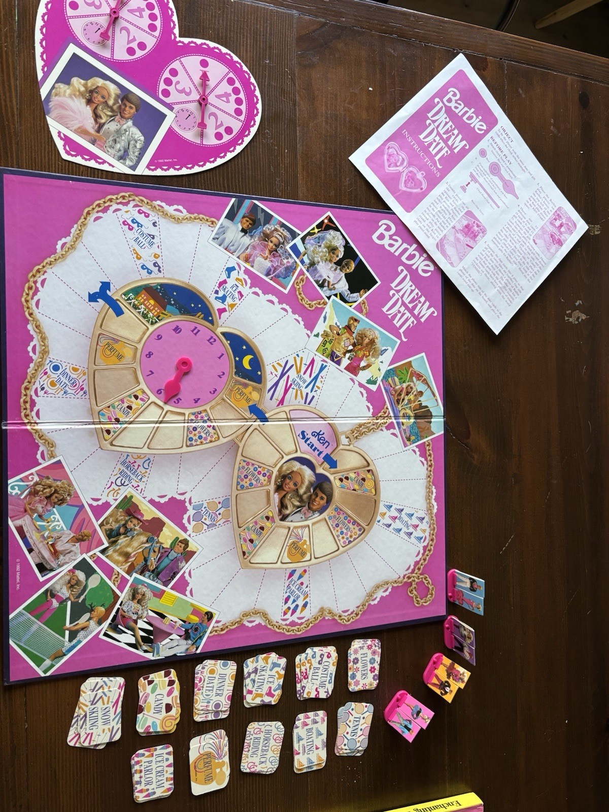 Barbie Dream Date Board Game 1992 Complete VINTAGE Doll Golden Mattel Ken