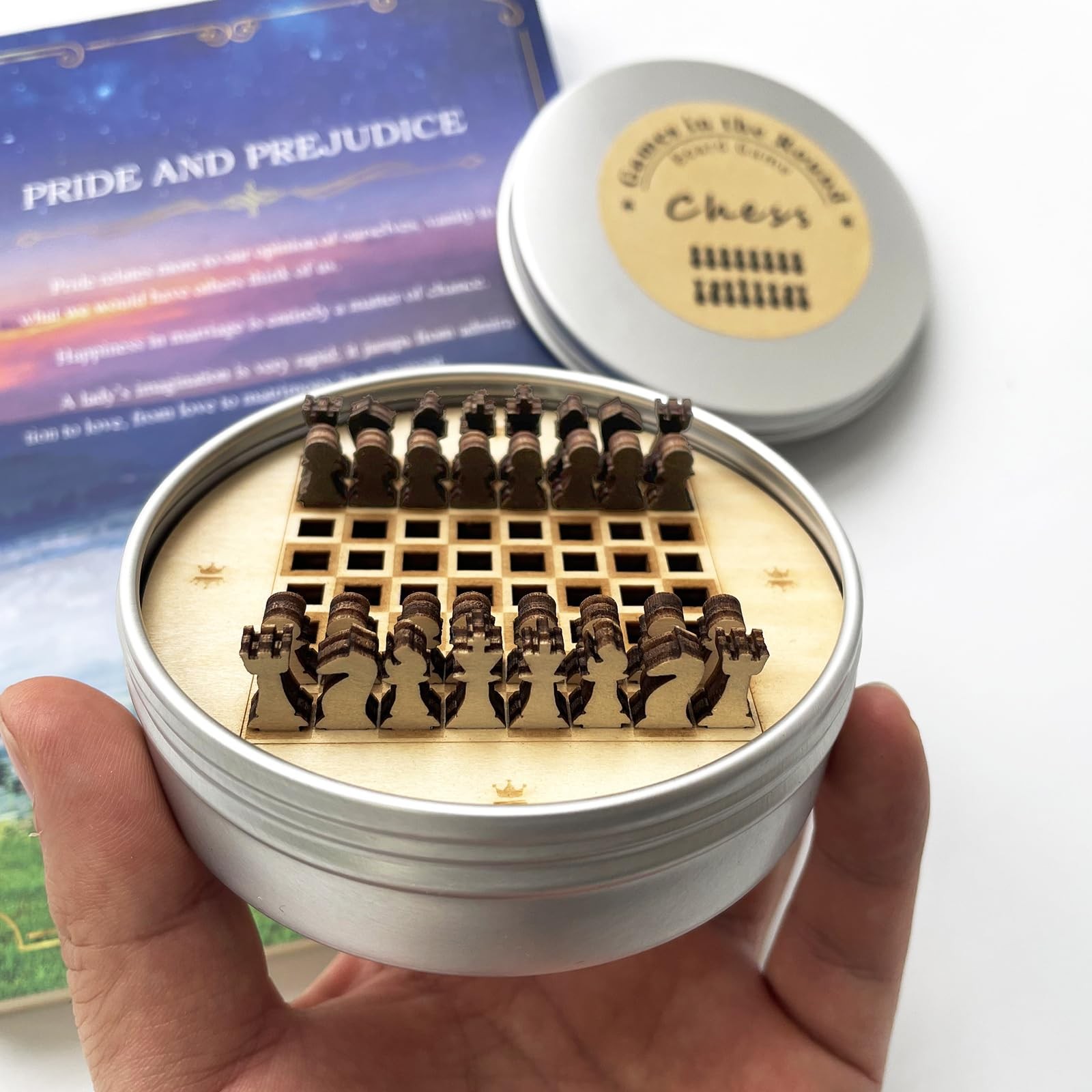 Mini Wooden Travel Chess Set
