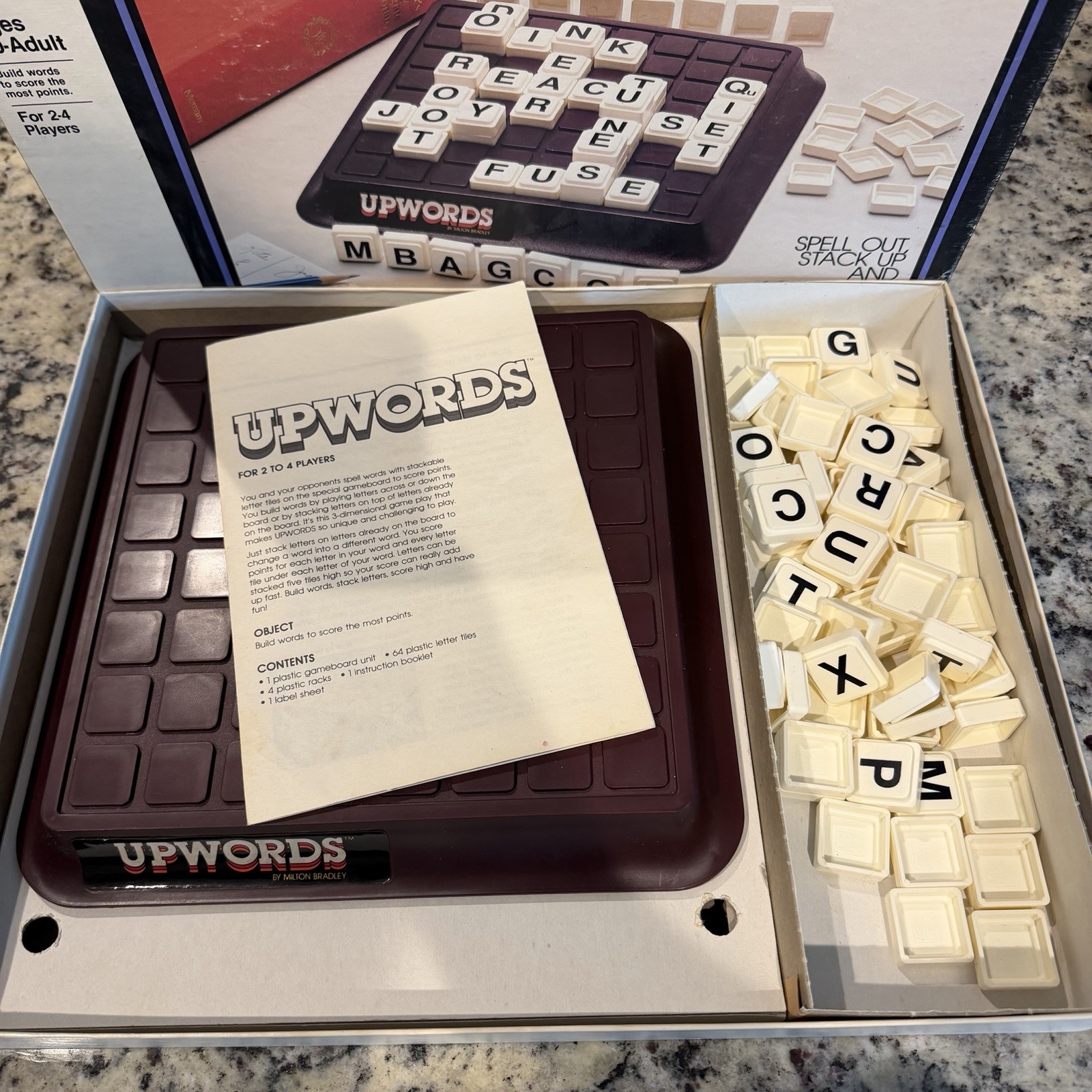 Milton Bradley Upwords: A 3-Dimensional Word Game – 1983 – Ages 10 to Adult