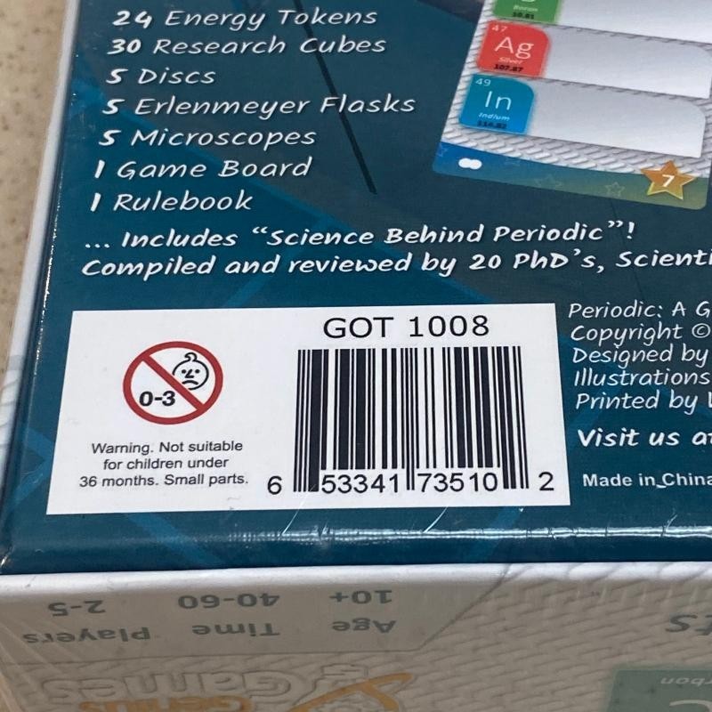 Periodic: A Game of The Elements Genius Board Games Ages 10+ NEW SEALED