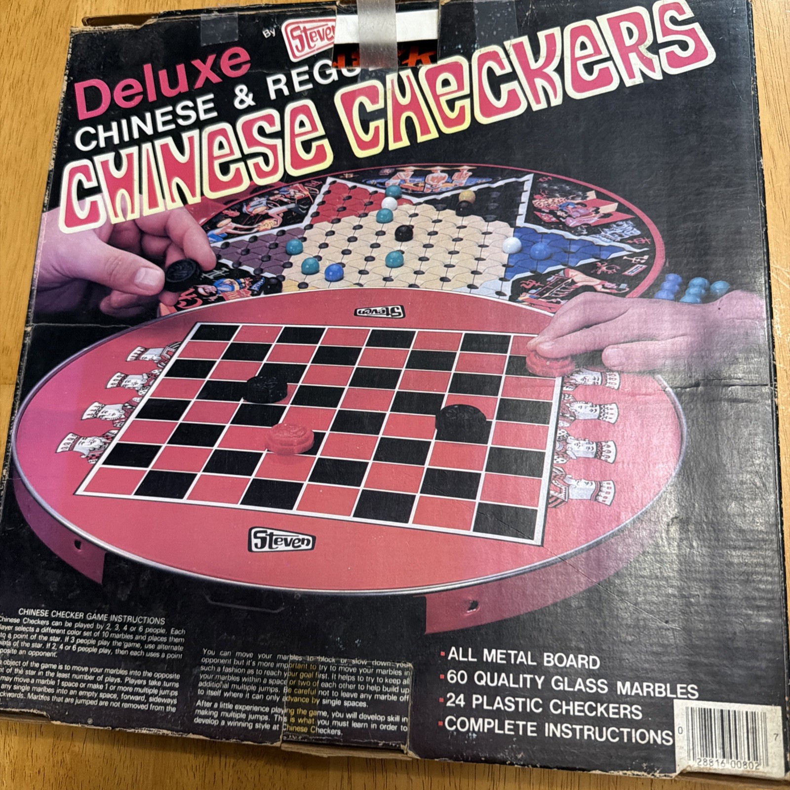 NOS Vintage 1985 Stevens Games CHINESE & Regular CHECKERS Game – Never Played