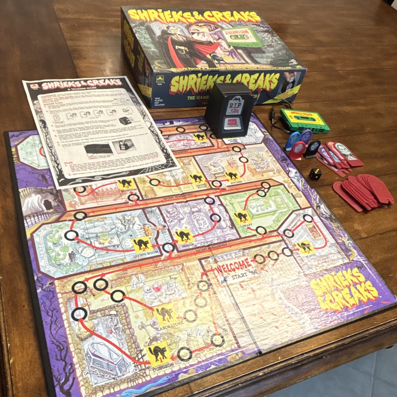 Shrieks & Creaks Talking Board Game – Horror Theme – Golden Games 1988