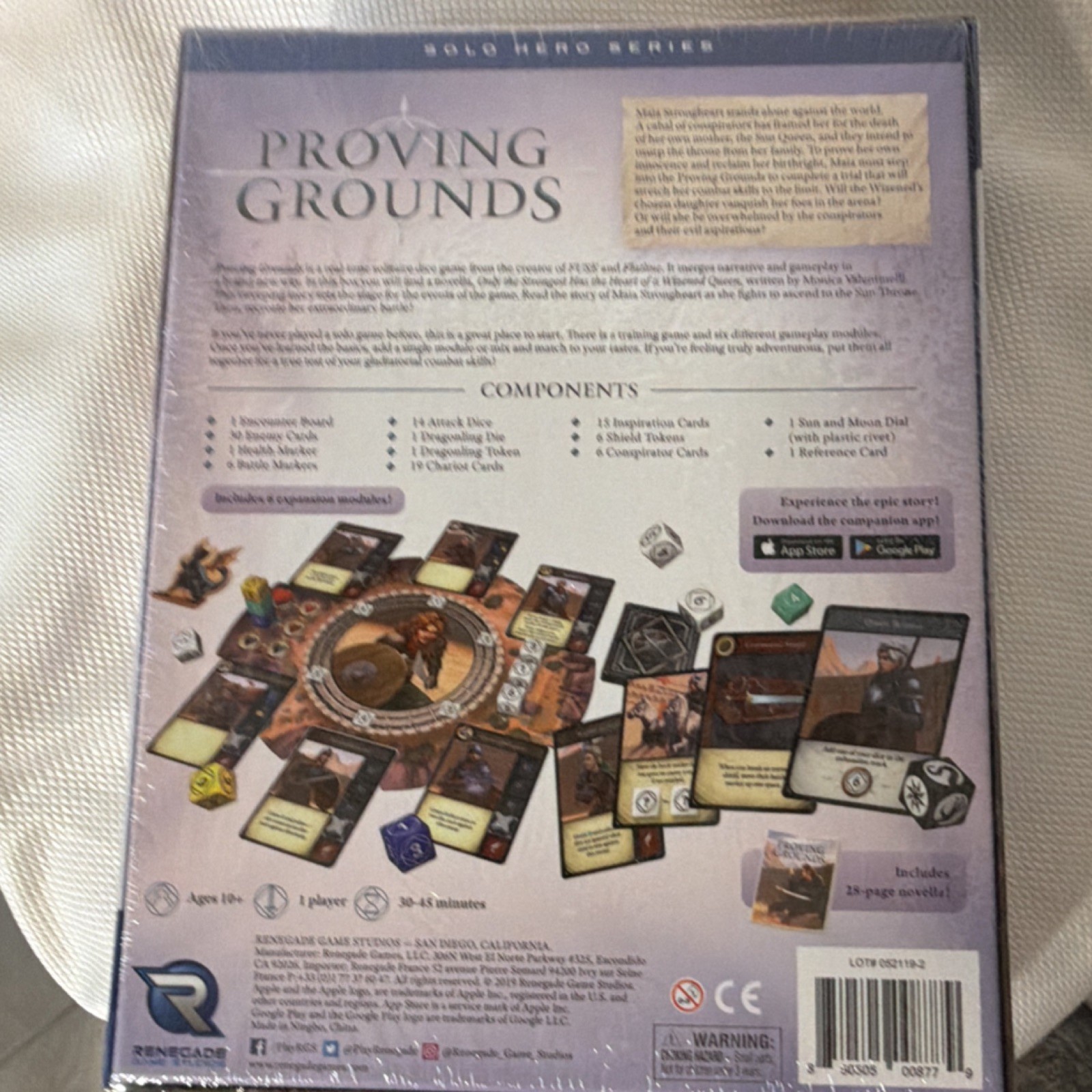 Renegade Game Studios Proving Grounds Fantasy Solo Board Game Storybook Ages 10+