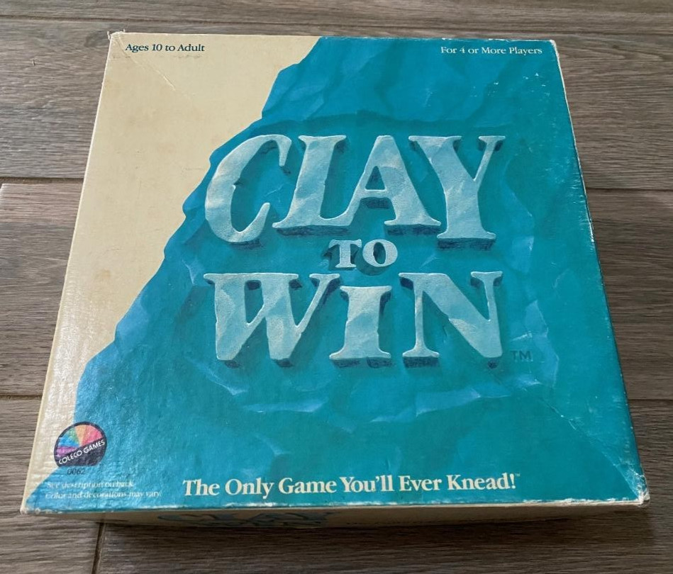 Vintage 1988 Clay to Win Coleco Creative Charade Board Game