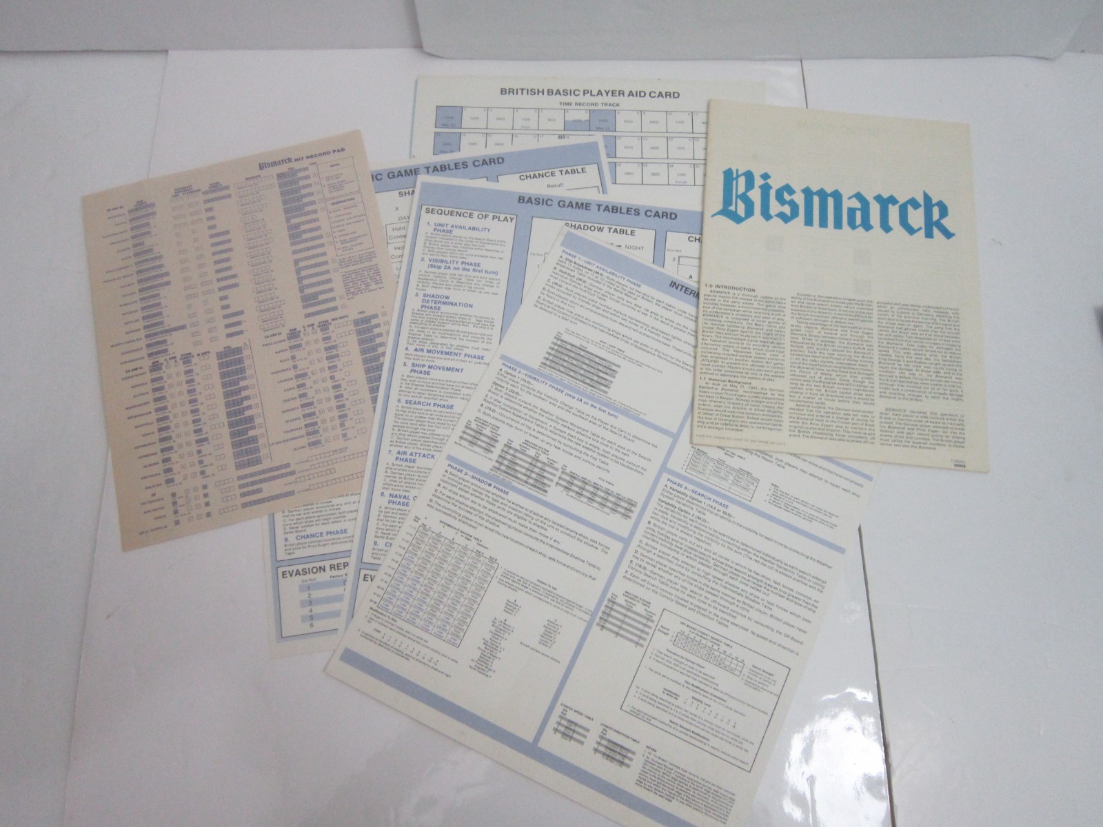 Lot 5 Avalon Hill Games Victory Pacific Luftwaffe Bismarck War At Sea Kriegspiel