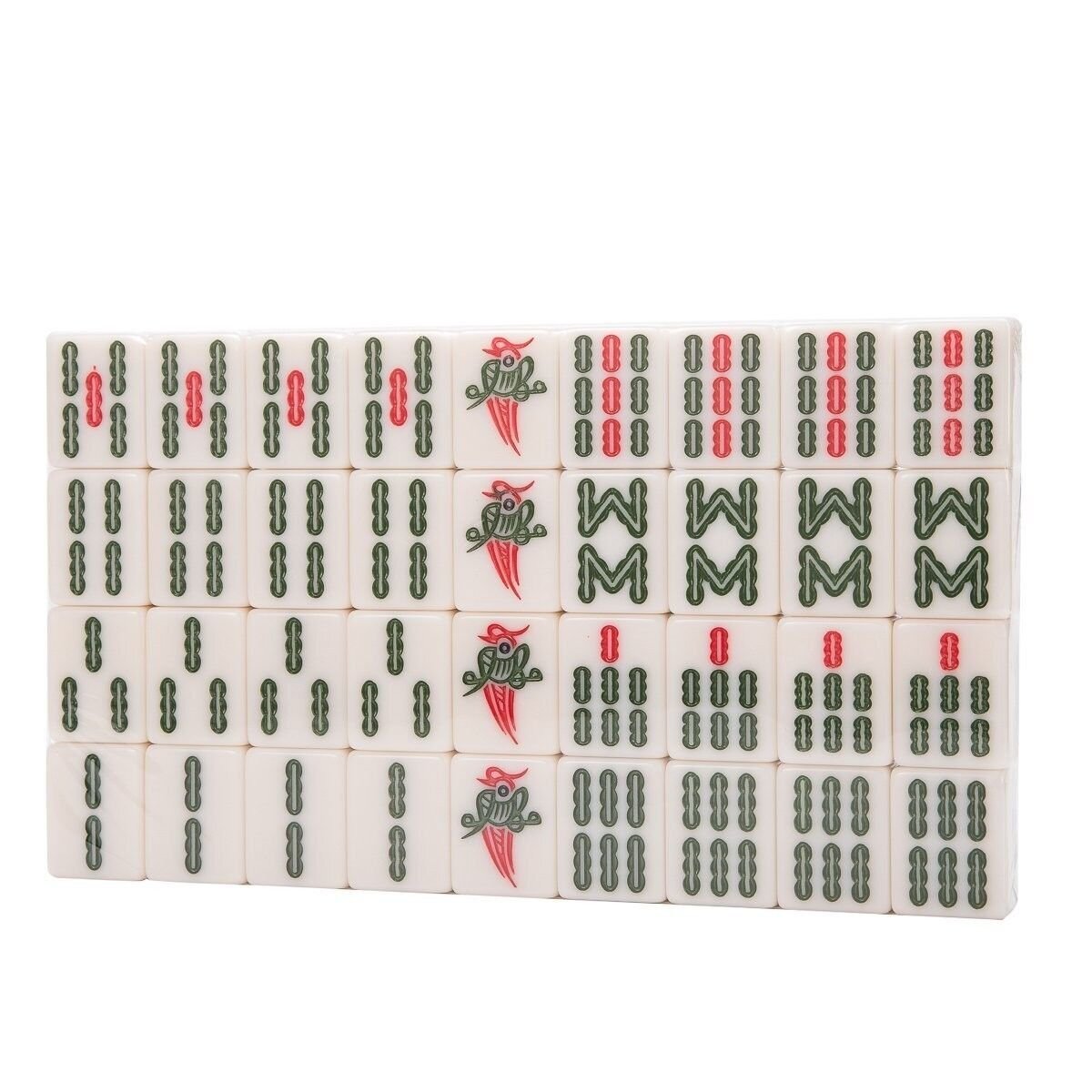 Traditional Chinese Mahjong Game Set 144 + 2 Spares Pink