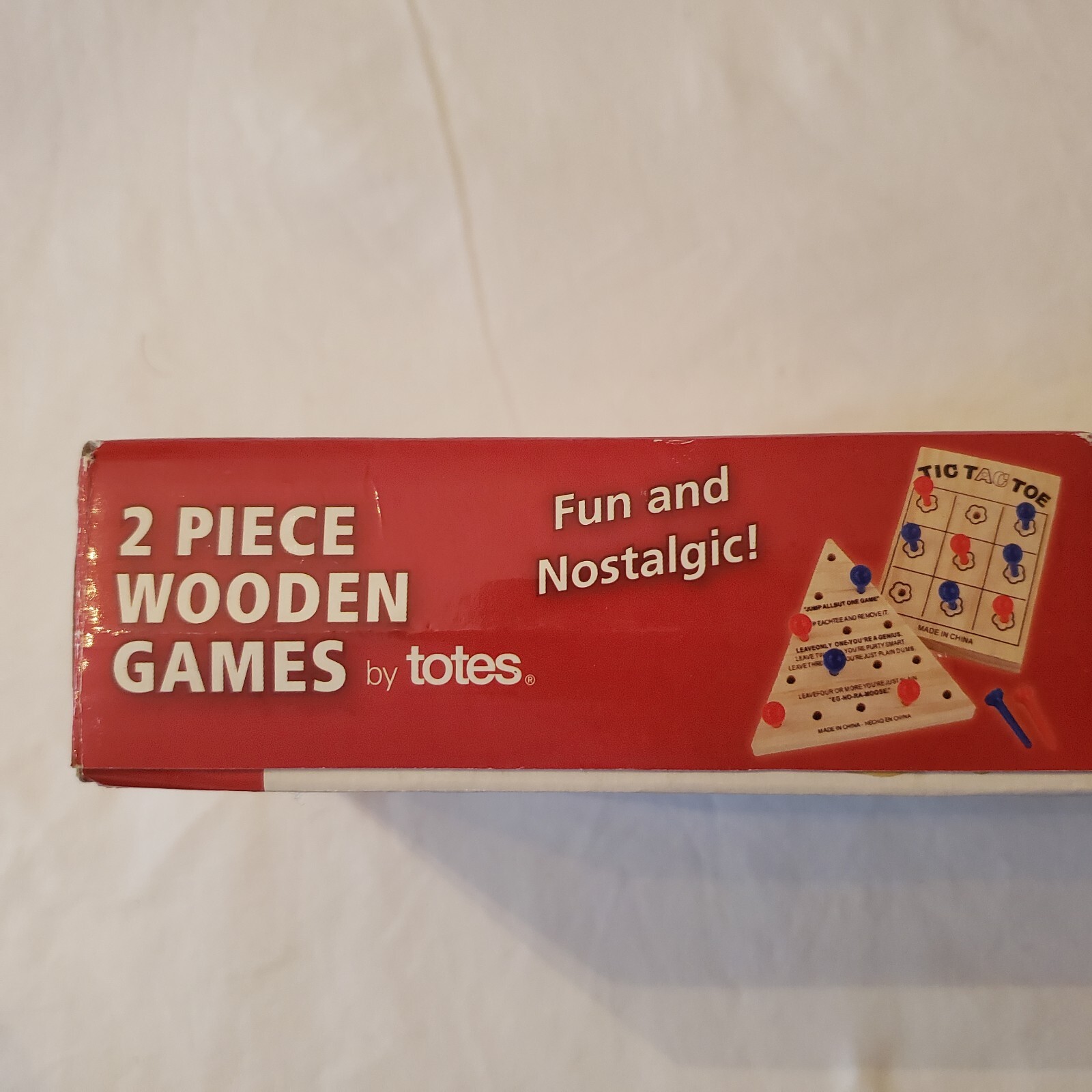2 piece wooden games by “Totes” Tic Tac Toe & Solitaire -mini travel – portable