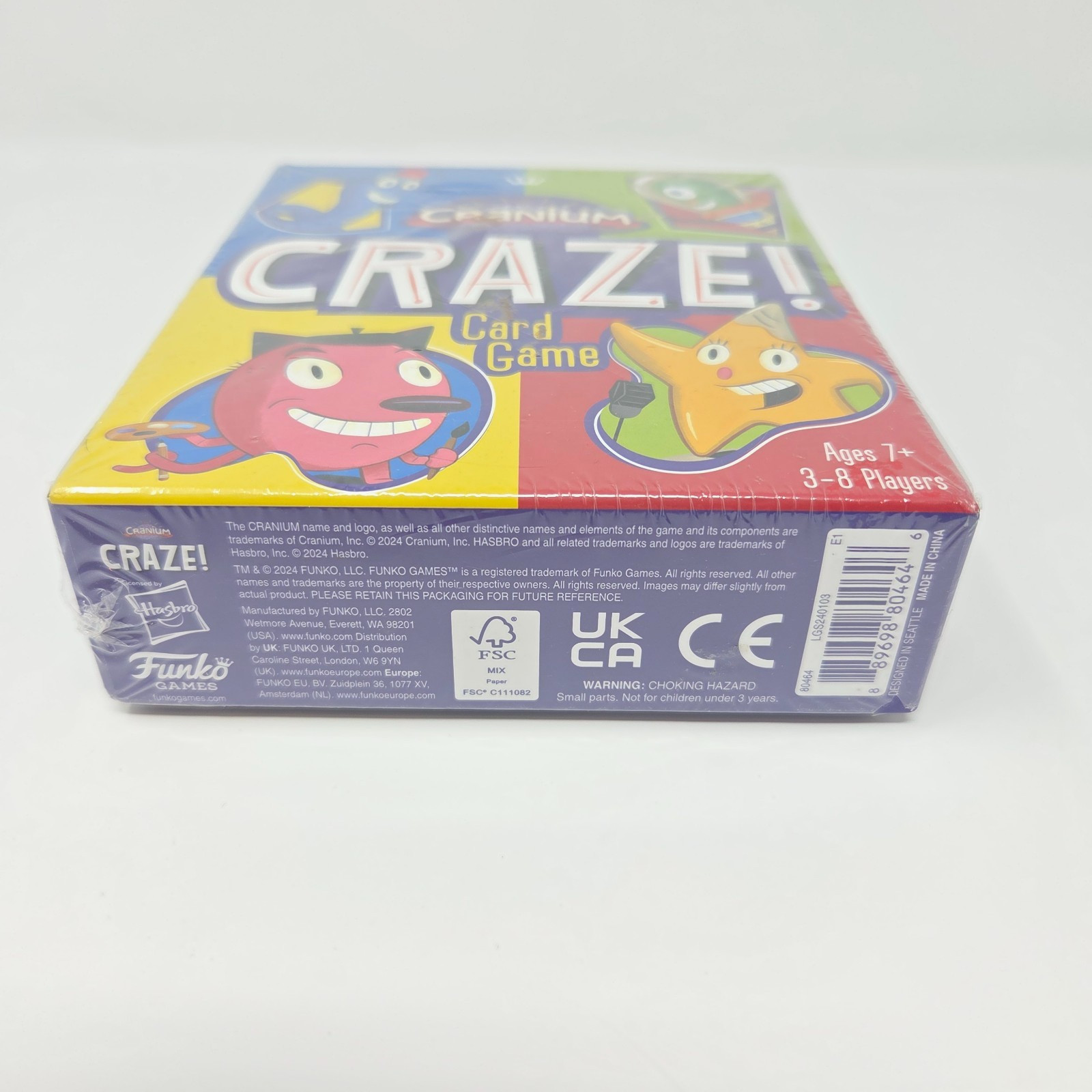 NEW Cranium Craze Card Game Funko Games Fast Paced Family 3-8 Players Ages 7+